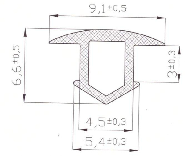 Заглушка паза (белый) СТП-104 9010 45180 500 п