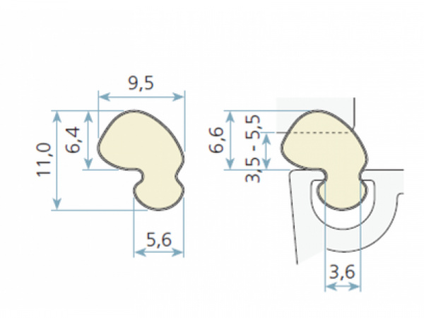 Schlegel Q-Lon уплотнитель белый (250м уп  2 шт)